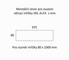 SRL - Šířka větrací mřížky ALFA 80 x 1000 mm - Šířka mřížek 80 mm