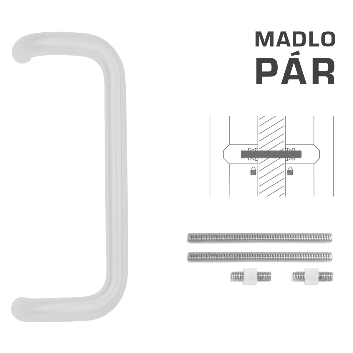 FT - RUKOJEŤ kód K38 â'¬Å¡Â¬Â¹Ã†â€Â¦ ™32 mm UN pár - Kulaté odsazené rukojeti