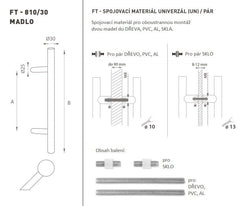 FT - RUKOJEŤ kód K10 â'¬Å¡Â¬Â¹Ã†â€™Â¦ 30 mm UN pár - Kulaté odsazené rukojeti
