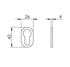 VM - rozeta - 4UOR - Úzké oválné rozety