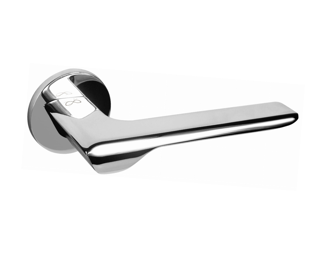 Linea SLIM chromová lišta S O 700 - dveřní kování s kulatou rozetou