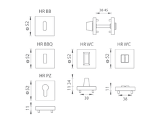 Ti - Rozeta Square Rosette - HR