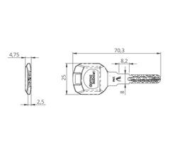 Dormakaba DK - Expert Plus US Vlastní klíč tlumený velký klip klíče - Klíče odborníků
