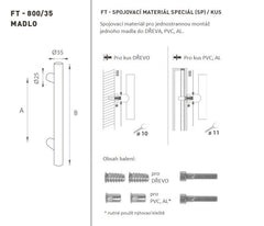 FT - RUKOJEŤ kód K00 †™35 mm SP ks - Kulatá rovná rukojeť