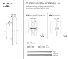FT - RUKOJEŤ kód K41S 40x10 mm UN pár - přímá