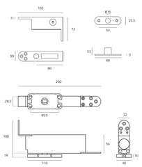 JNF - Hydraulický otočný čep IN.05.204 - Otočné panty a panty pro dřevěné dveře
