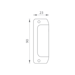 BA - Madelko 3815 - Mušle a kliky pro posuvné dřevěné dveře