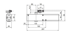 Geze TS 4000 Brown - dveřní zavírač s ramenem
