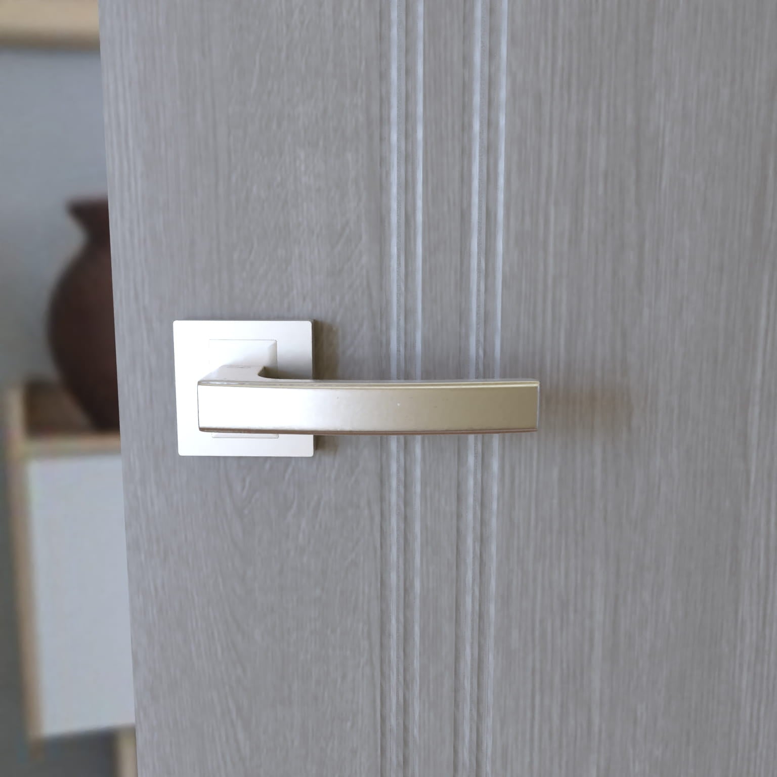 Hermes KHR 300 Satin - dveřní kování s čtvercovou rozetou