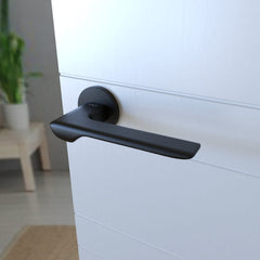Linea SLIM černá WEDGE S O B00 - dveřní kování s kulatou rozetou