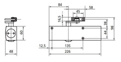 Geze TS 2000 V BC Brown - dveřní zavírač s ramenem