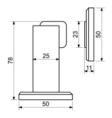 Magnetická zátka z nerezové oceli RK.008 Černá