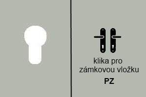 Tornádo SO štítové dveřní kování vyrobeno z nerezové oceli
