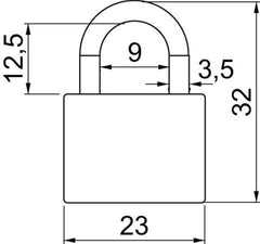 Visací zámek RV.2402.20.SET 2 - černý
